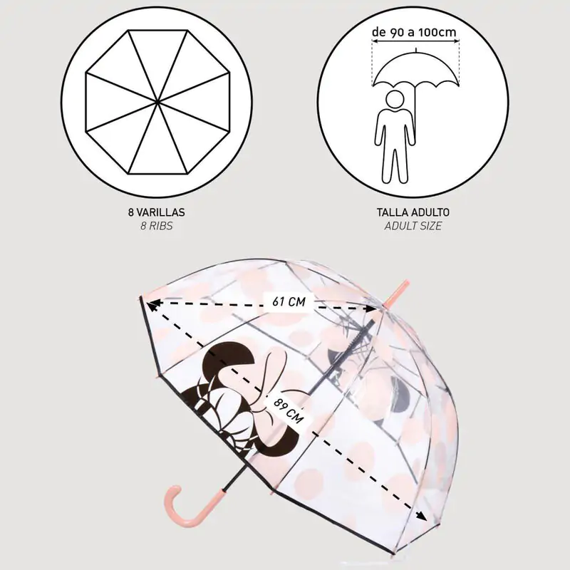 Disney Regenschirm Minnie transparent termékfotó