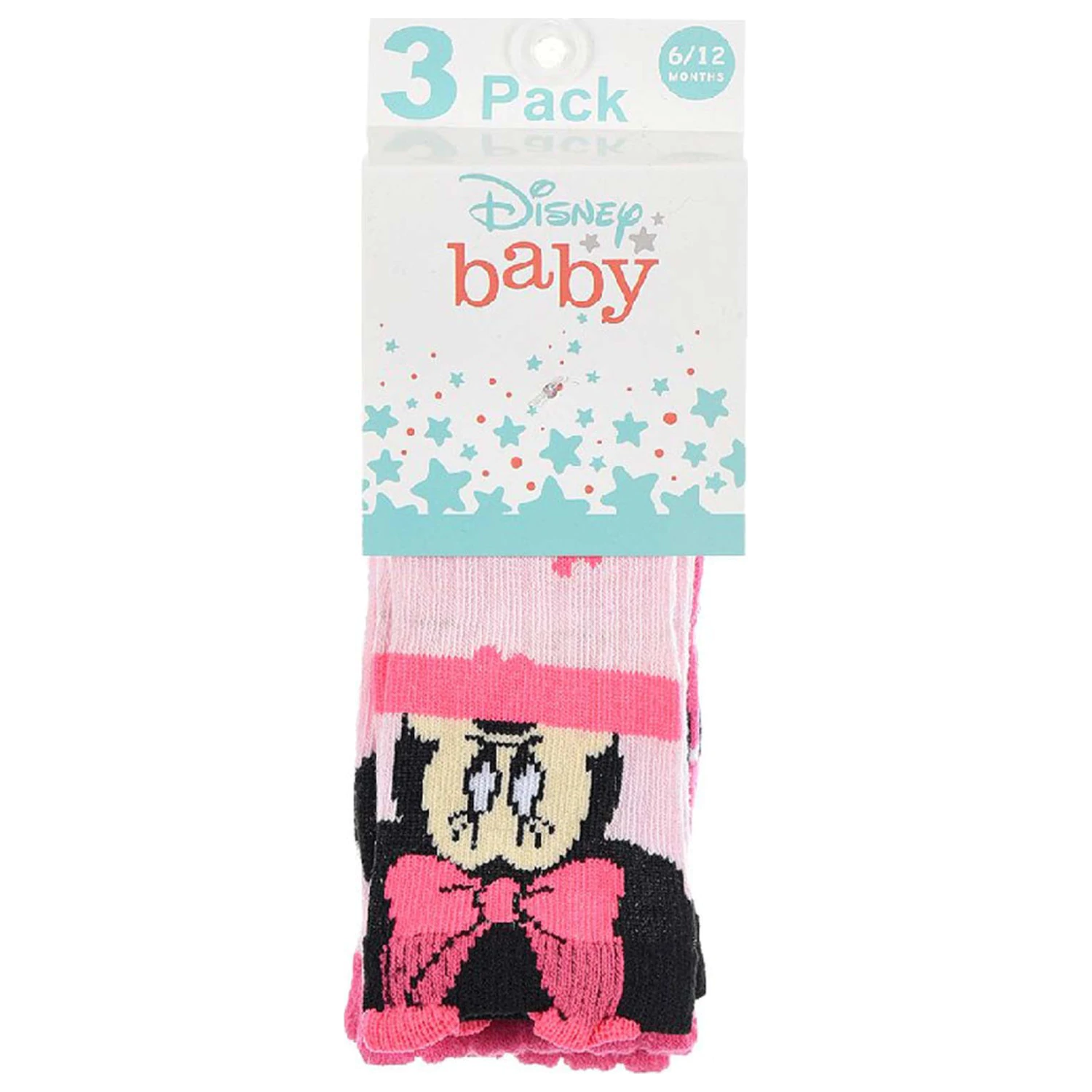 Disney Minnie Figaro rosa Babysocken 6-12 Monate Produktfoto