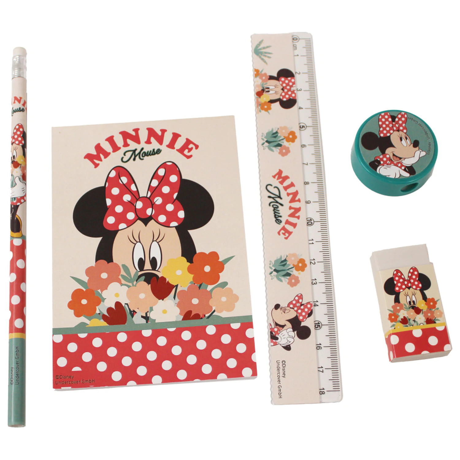 Disney Minnie Floral Schreibwaren-Set 5 Teile Produktfoto