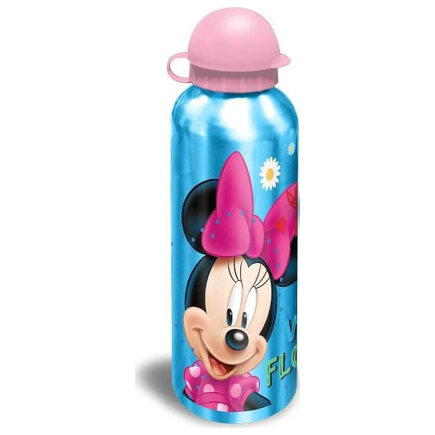 Disney Minnie Flower Aluminium Trinkflasche mit Trinkschnabel 500 ml Produktfoto