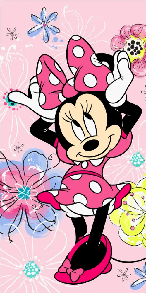Disney Minnie Strandtuch, Pink Bow Badetuch 70*140 cm Produktfoto