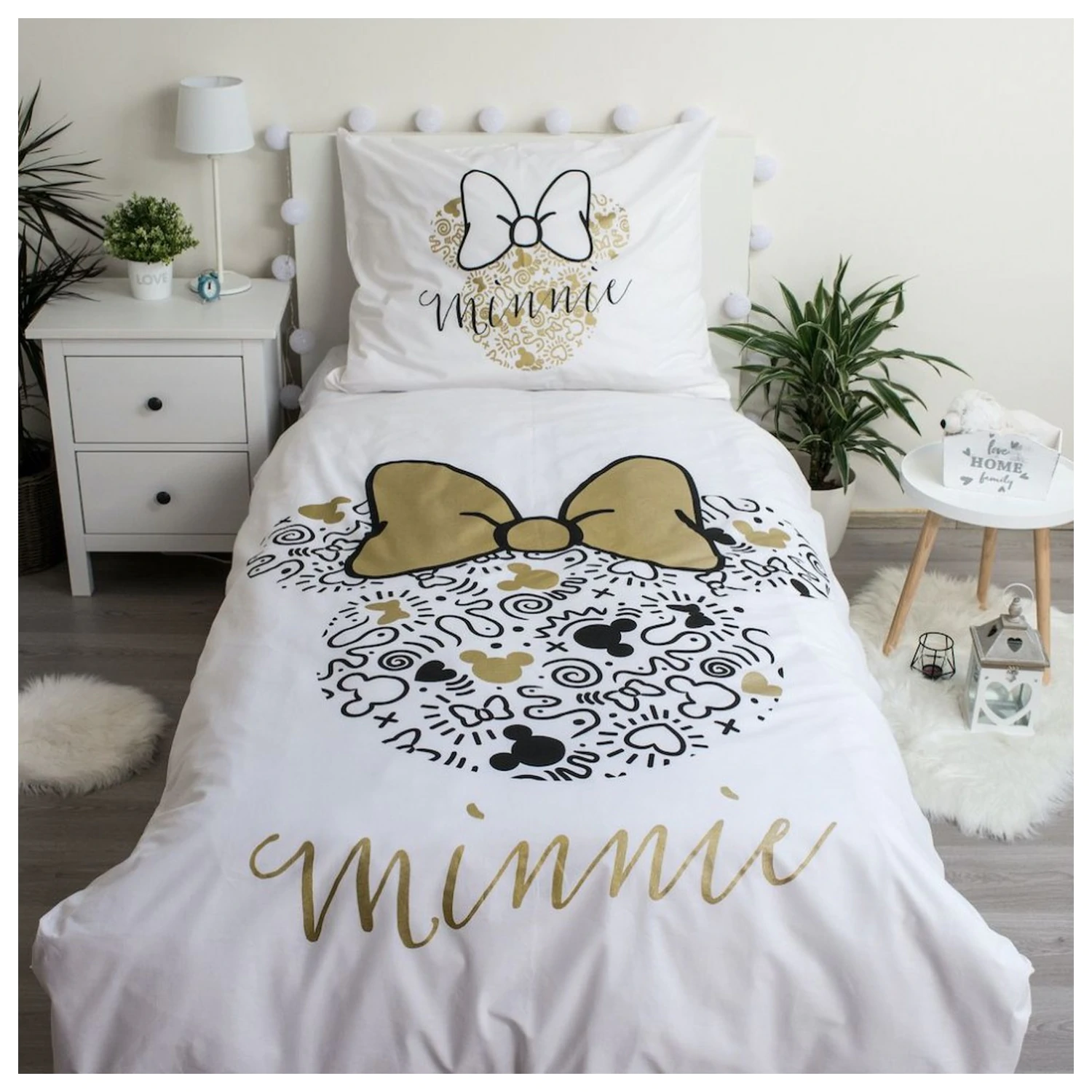 Disney Minnie Gold Bettbezug Produktfoto