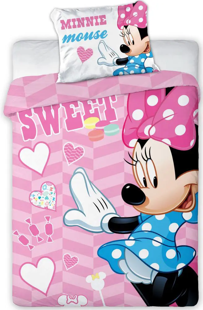 Disney Minnie Kinder Bettbezug 100x135cm, Kissenbezug 40x60cm Produktfoto