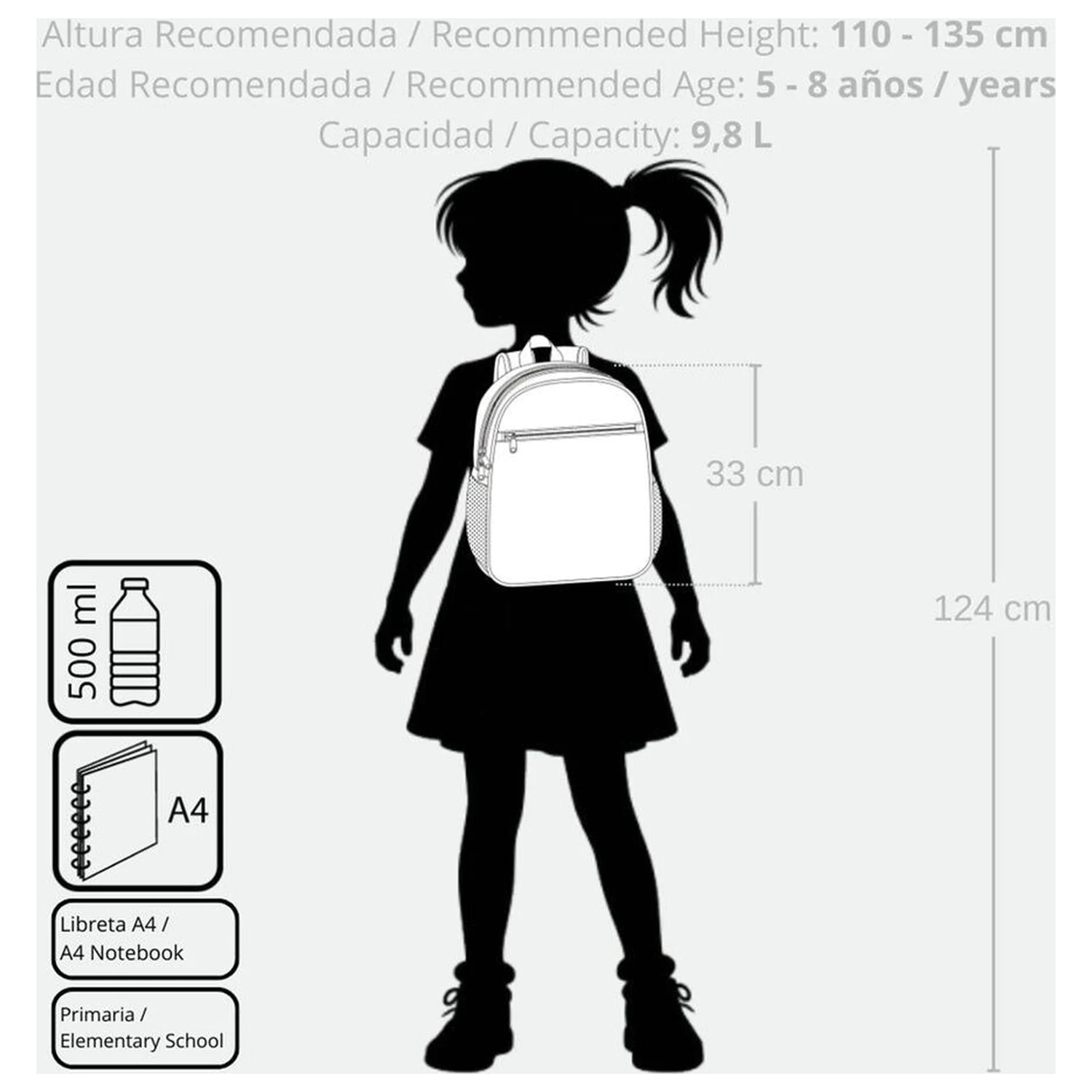 Disney Minnie Happy To Be Me anpassbarer Rucksack 33cm Produktfoto