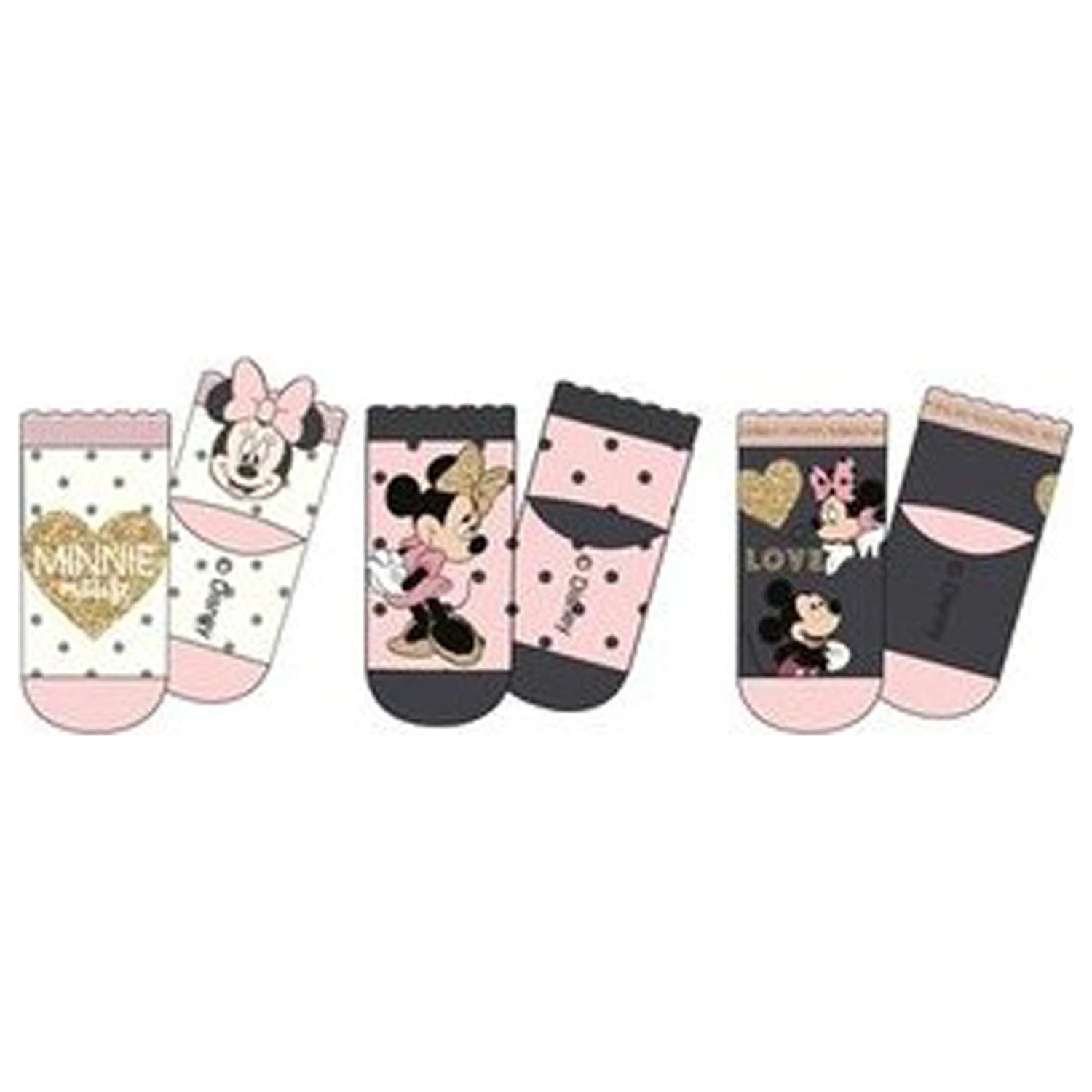 Disney Minnie Heart Baby Socken 0-6 Monate Produktfoto