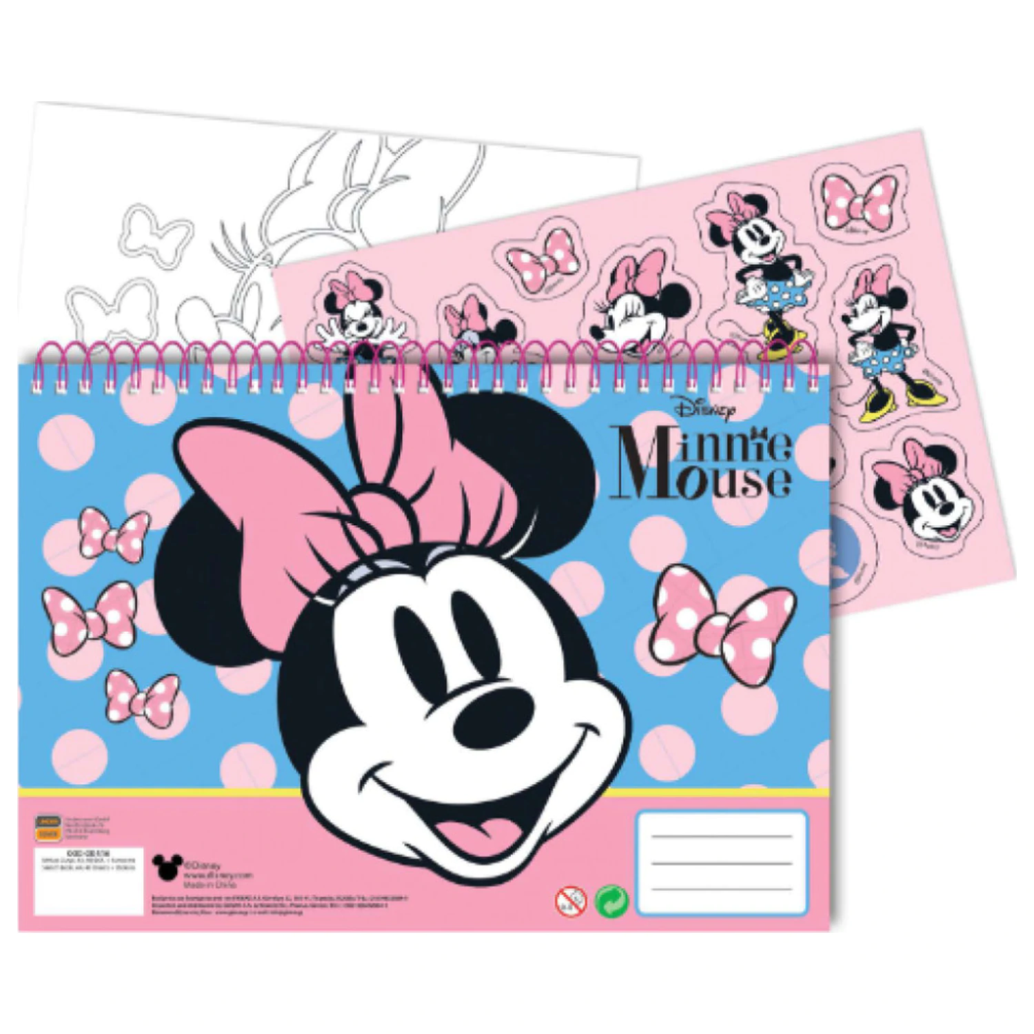 Disney Minnie Joy A/4 Spiral Skizzenbuch 40 Blätter mit Stickern Produktfoto