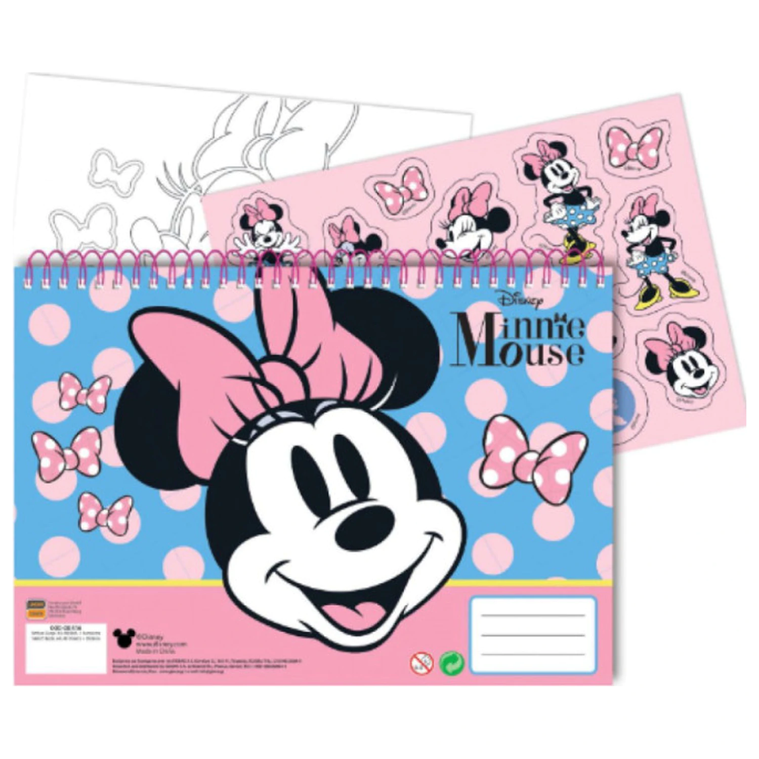 Disney Minnie Joy A/4 Spiral Skizzenbuch 40 Blätter mit Stickern Produktfoto