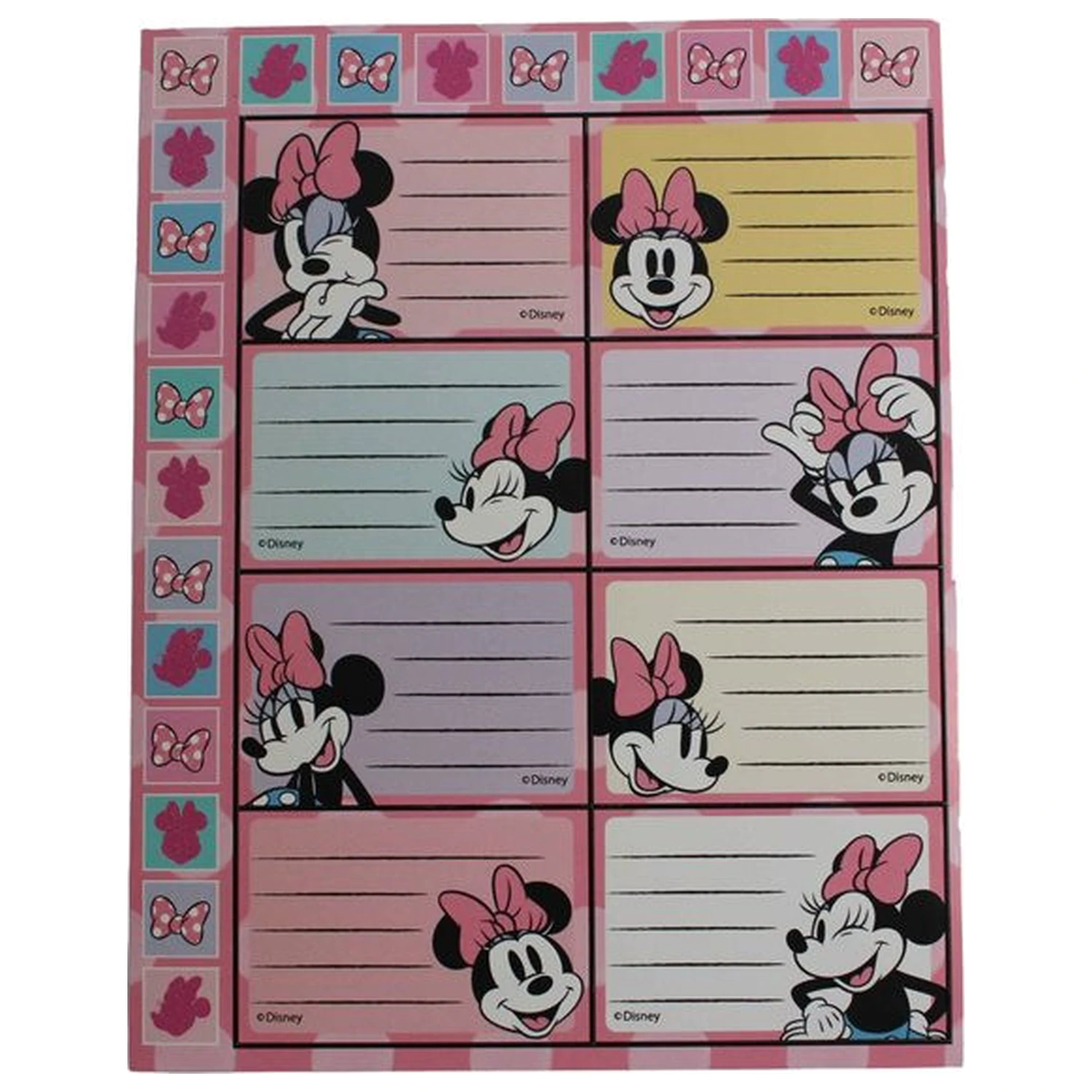 Disney Minnie Joy Notizbuchetikett mit Aufklebern 16 Stück Produktfoto