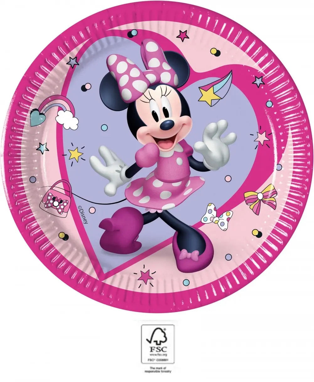 Disney Minnie Junior Papierteller 8 Stück 20 cm FSC Produktfoto