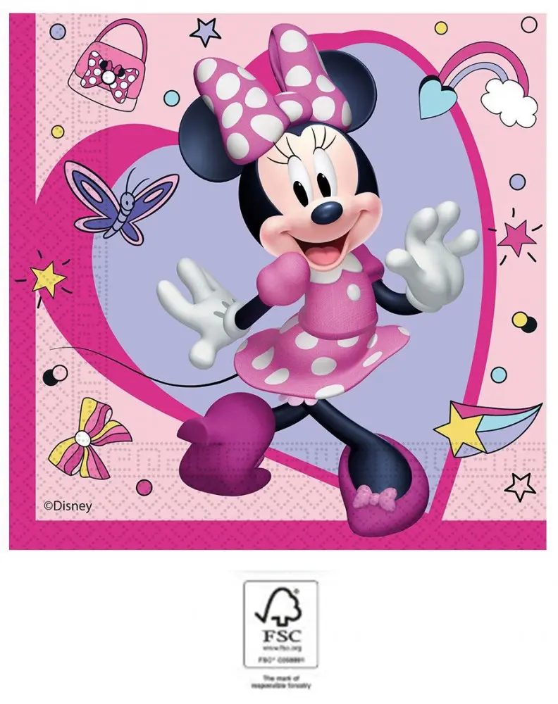 Disney Minnie Junior Servietten 20 Stück 33x33 cm FSC Produktfoto