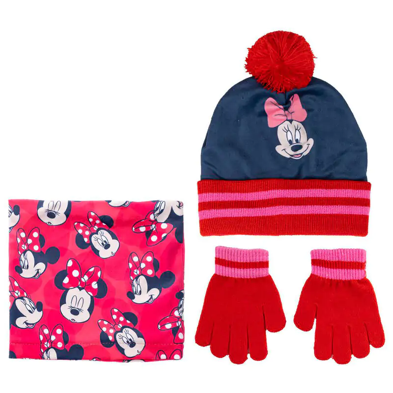 Disney Minnie Kinder Schlauchschal, Mütze und Handschuh Set termékfotó