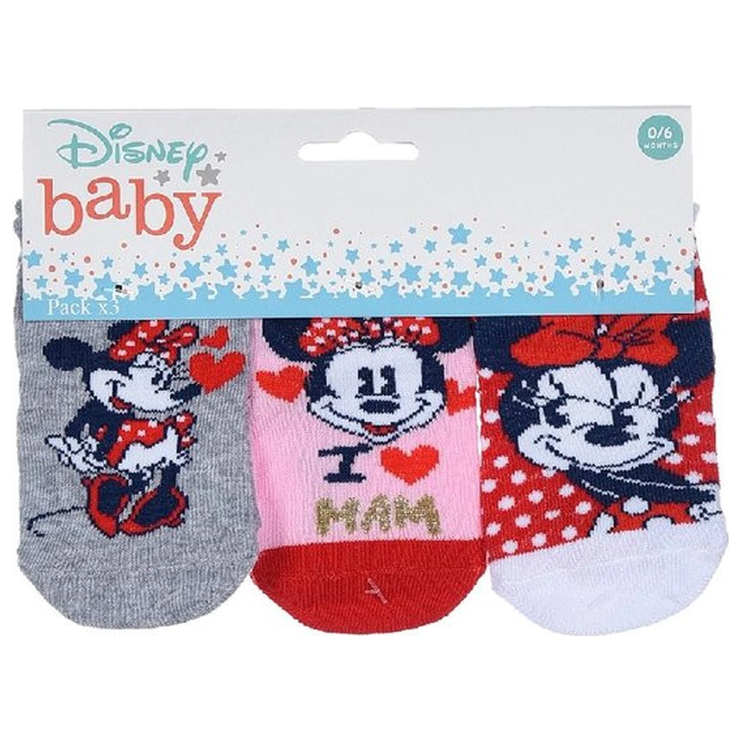 Disney Minnie Love Mom Baby-Socken 6-12 Monate Produktfoto