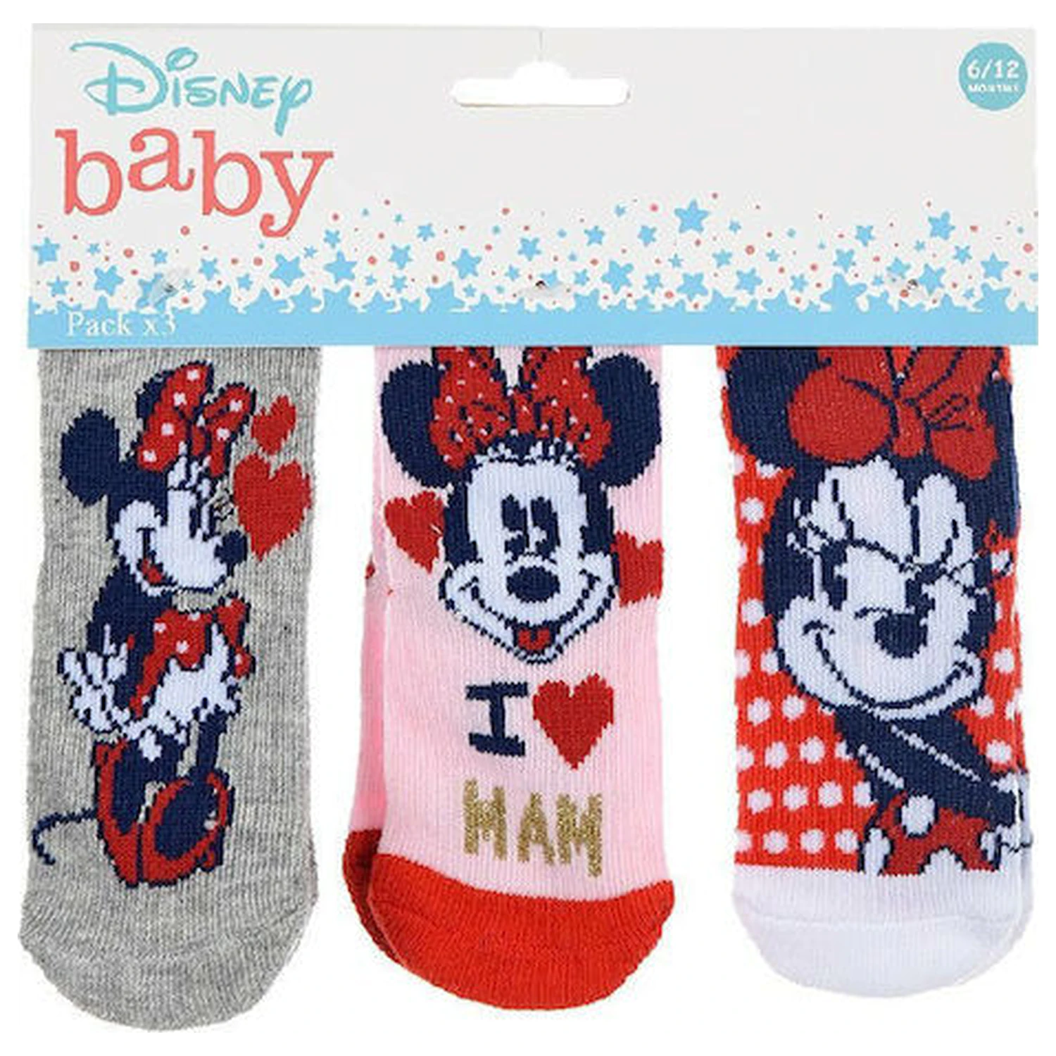Disney Minnie Love Mom Baby-Socken 6-12 Monate Produktfoto