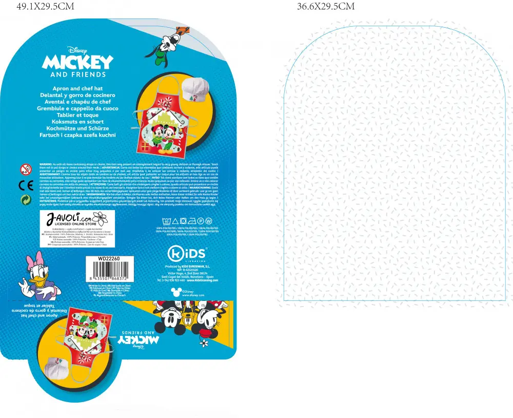 Disney Minnie Mouse, Mickey Mouse Weihnachten Kinder Schürze 2er-Set Produktfoto