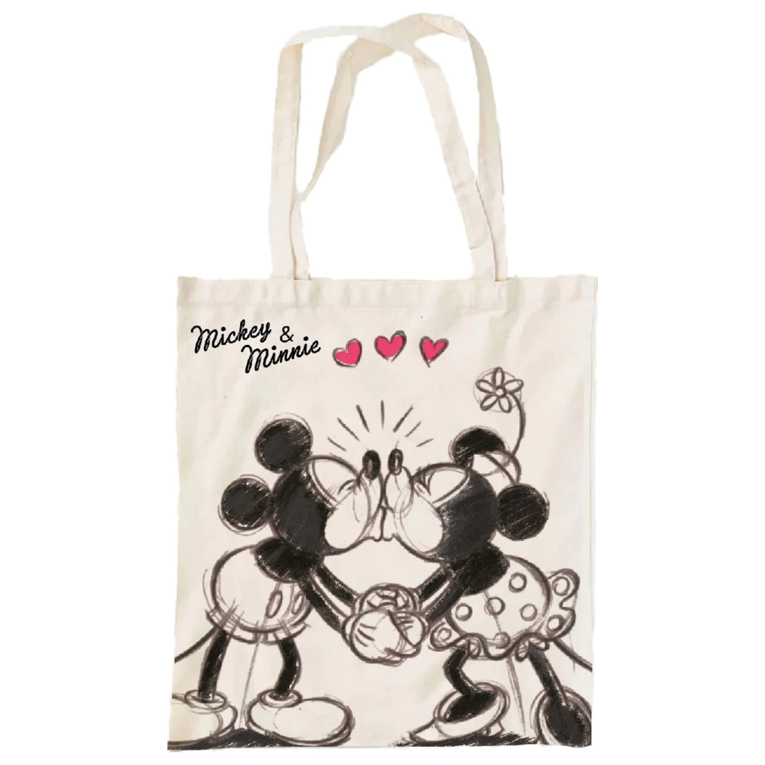 Disney Minnie Mickey Kiss Segeltuchtasche, Einkaufstasche 44 cm Produktfoto