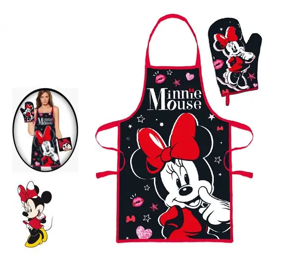 Disney Minnie Mouse Damen Schürzen 2-teiliges Set Produktfoto