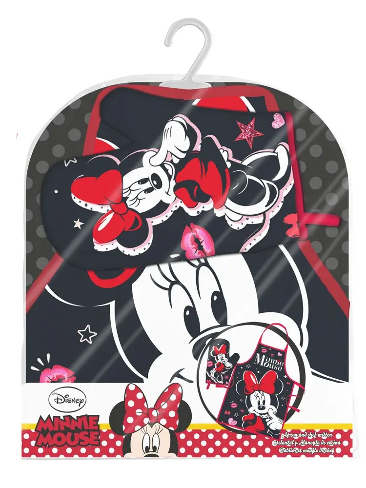 Disney Minnie Mouse Damen Schürzen 2-teiliges Set Produktfoto