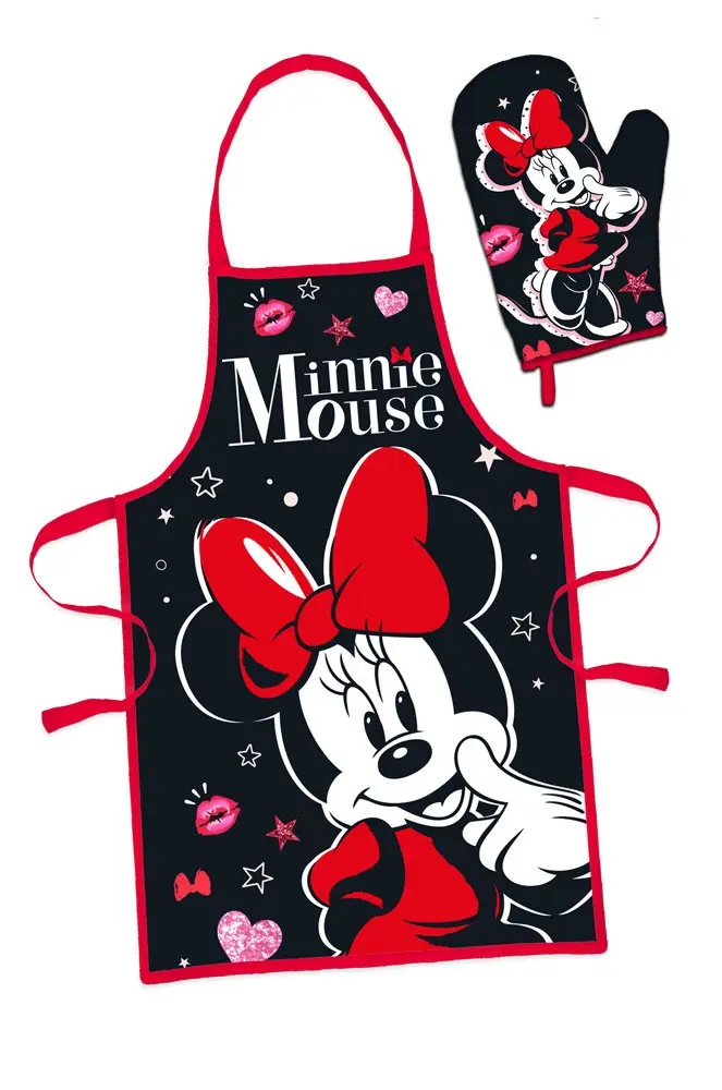 Disney Minnie Mouse Damen Schürzen 2-teiliges Set Produktfoto