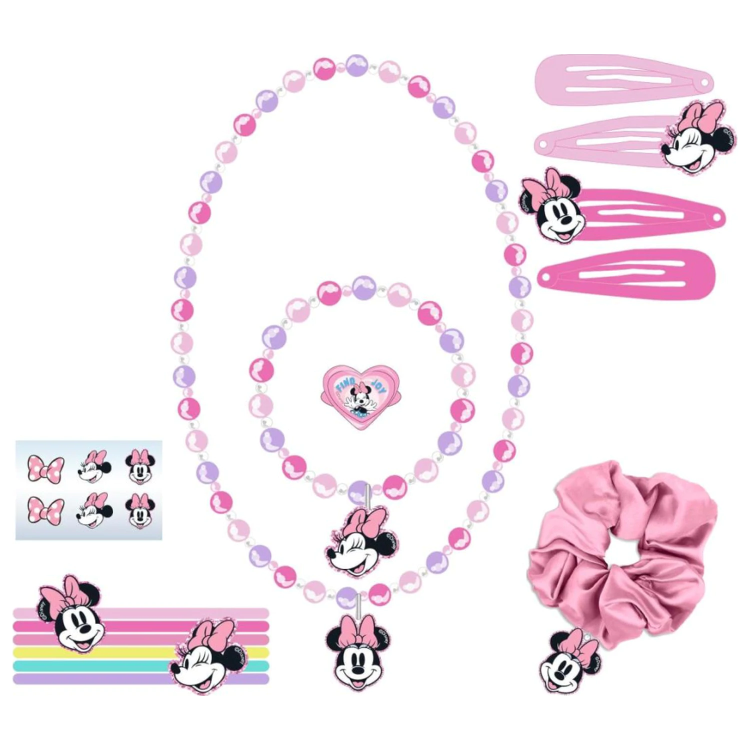 Disney Minnie Rosa Haarschmuck und Schmuck Set 15 Teile Produktfoto