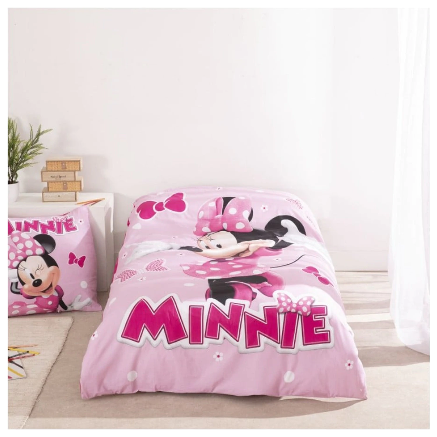 Disney Minnie Pink Polka Bow Bettbezug Produktfoto