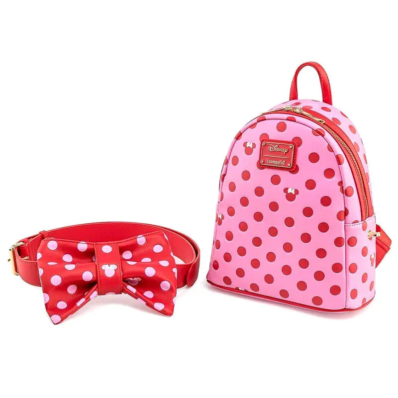Loungefly Disney Minnie Pink Polka Dot Rucksack 31cm Produktfoto