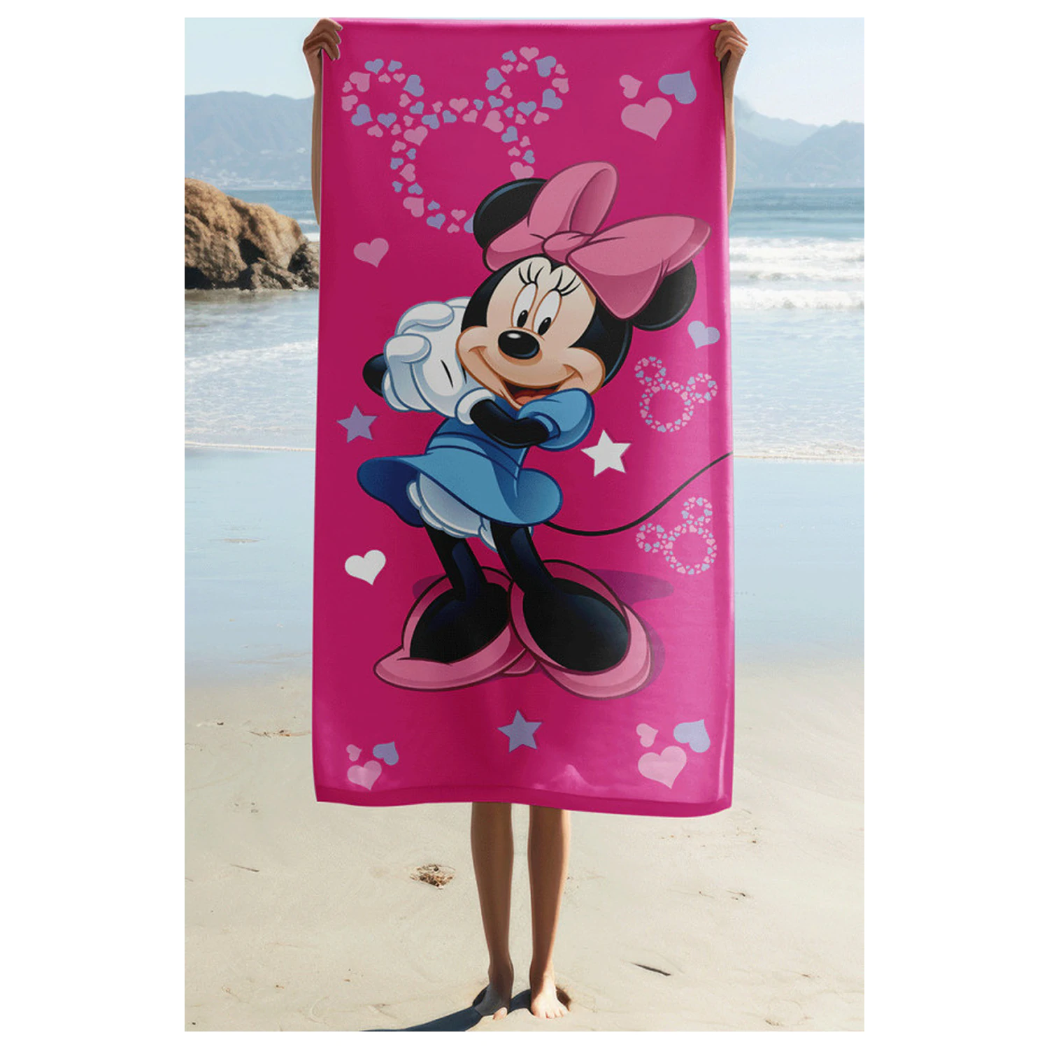 Disney Minnie Pink Star Handtuch 70x140cm Produktfoto