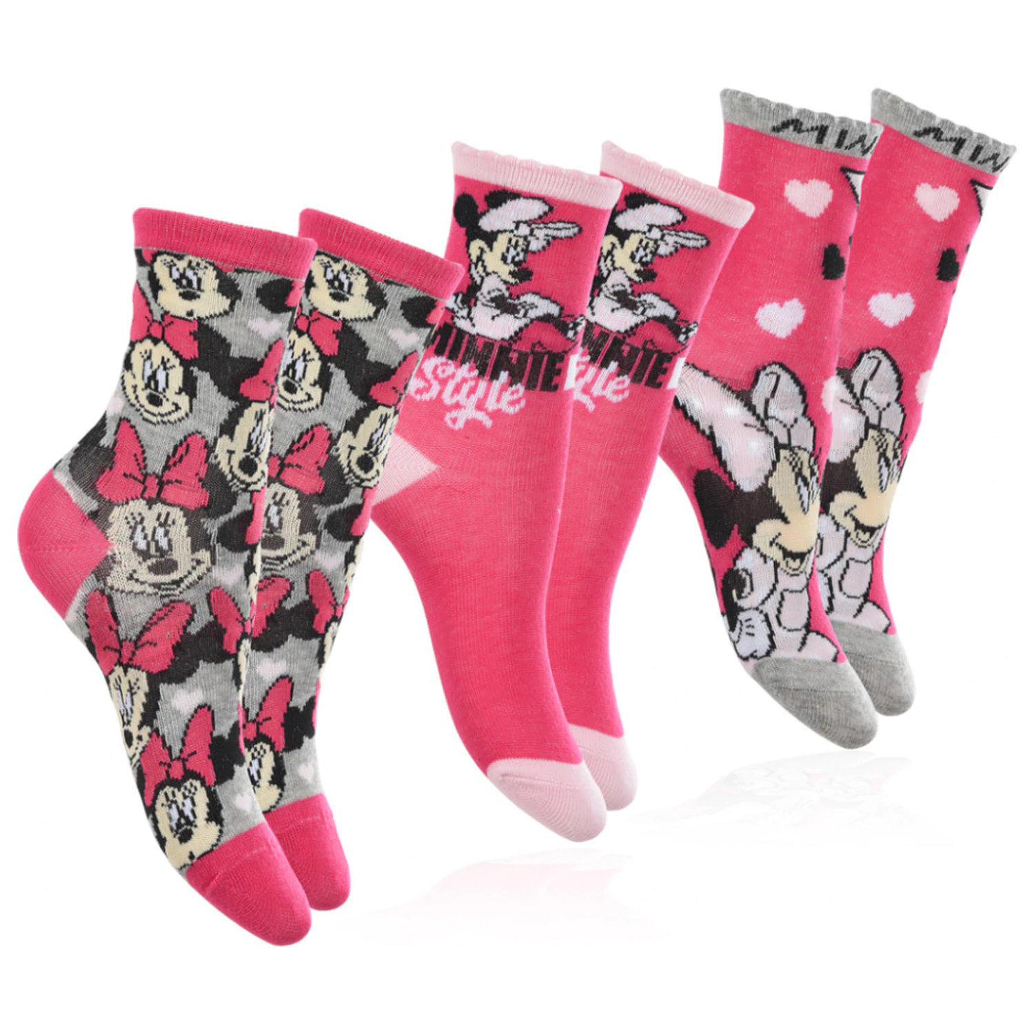 Disney Minnie Pink Style Kinder Socken 31/34 Produktfoto