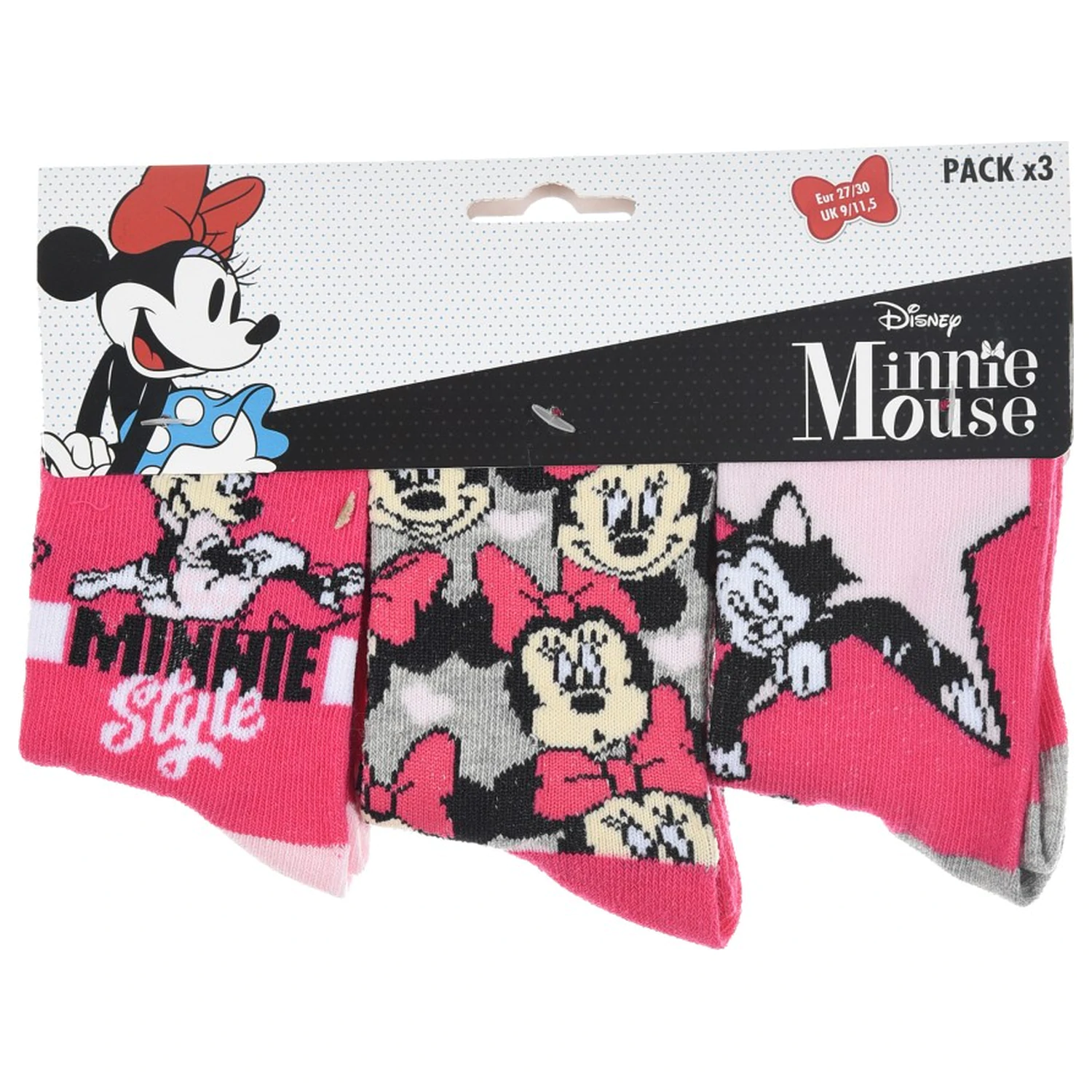 Disney Minnie Pink Style Kinder Socken 31/34 Produktfoto