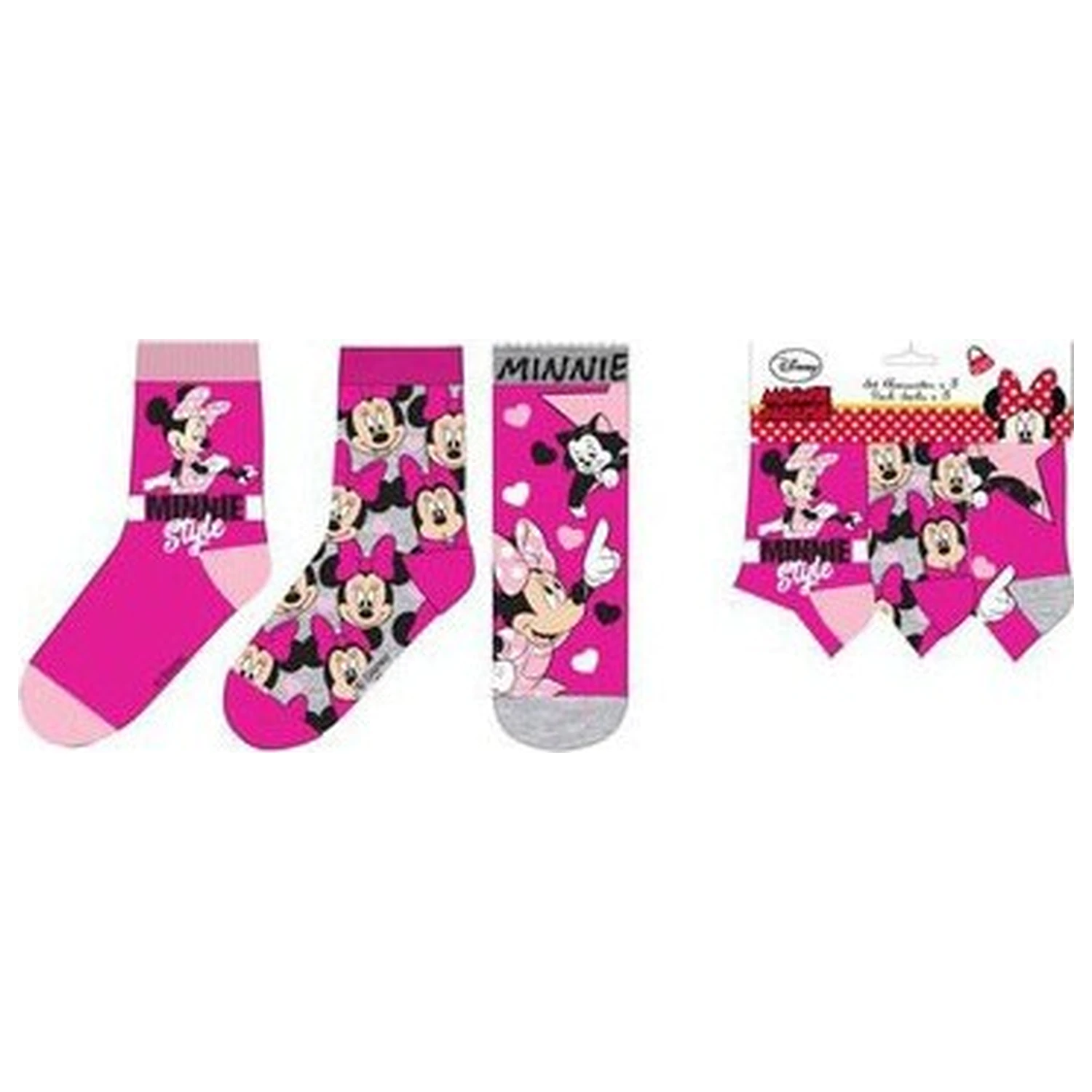 Disney Minnie Pink Style Kinder Socken 31/34 Produktfoto