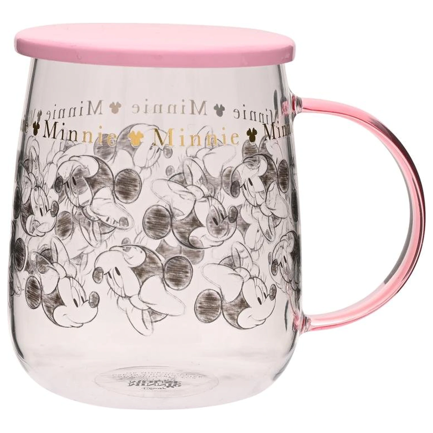 Disney Minnie Glas Tasse mit Deckel (532 ml) Produktfoto