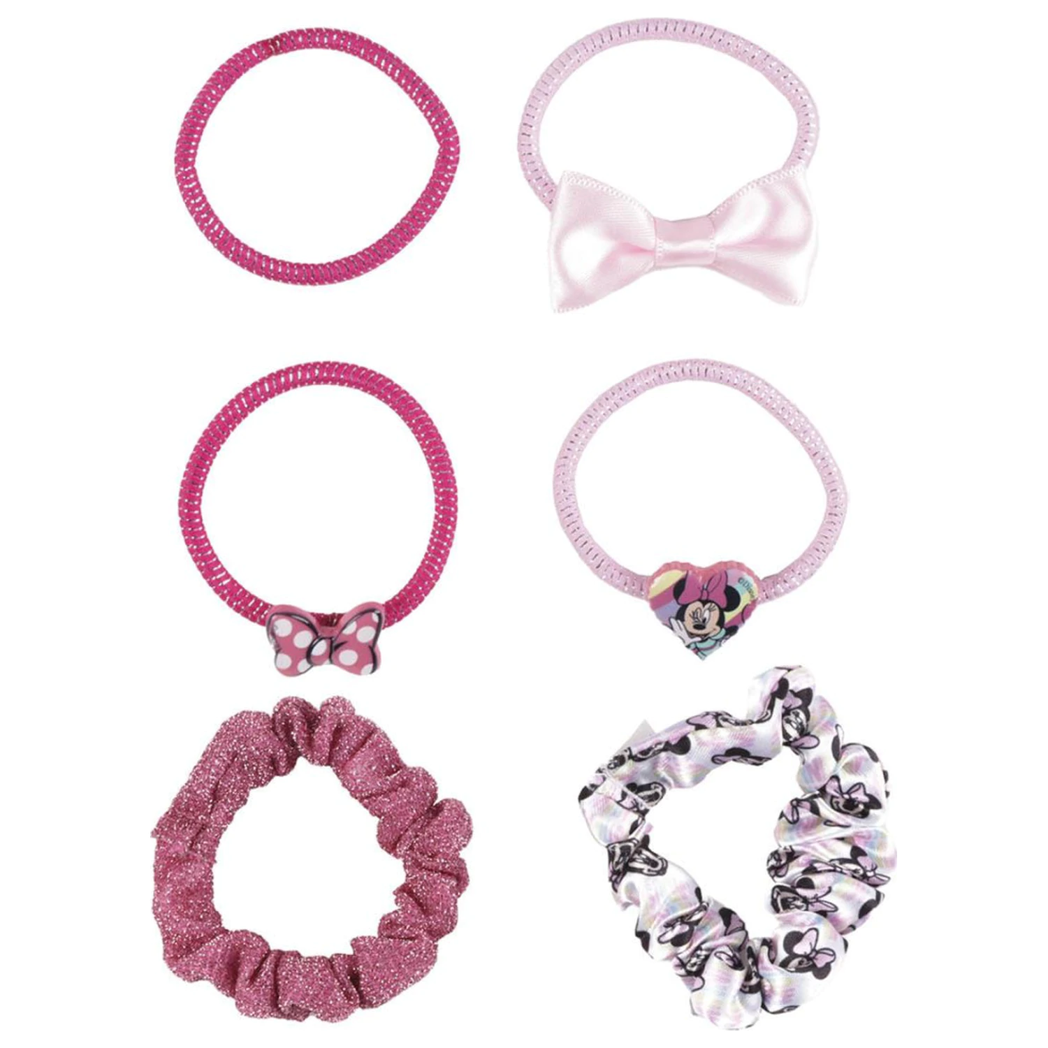 Disney Minnie Rainbow Haar Gummiband Set 6 Stück Produktfoto