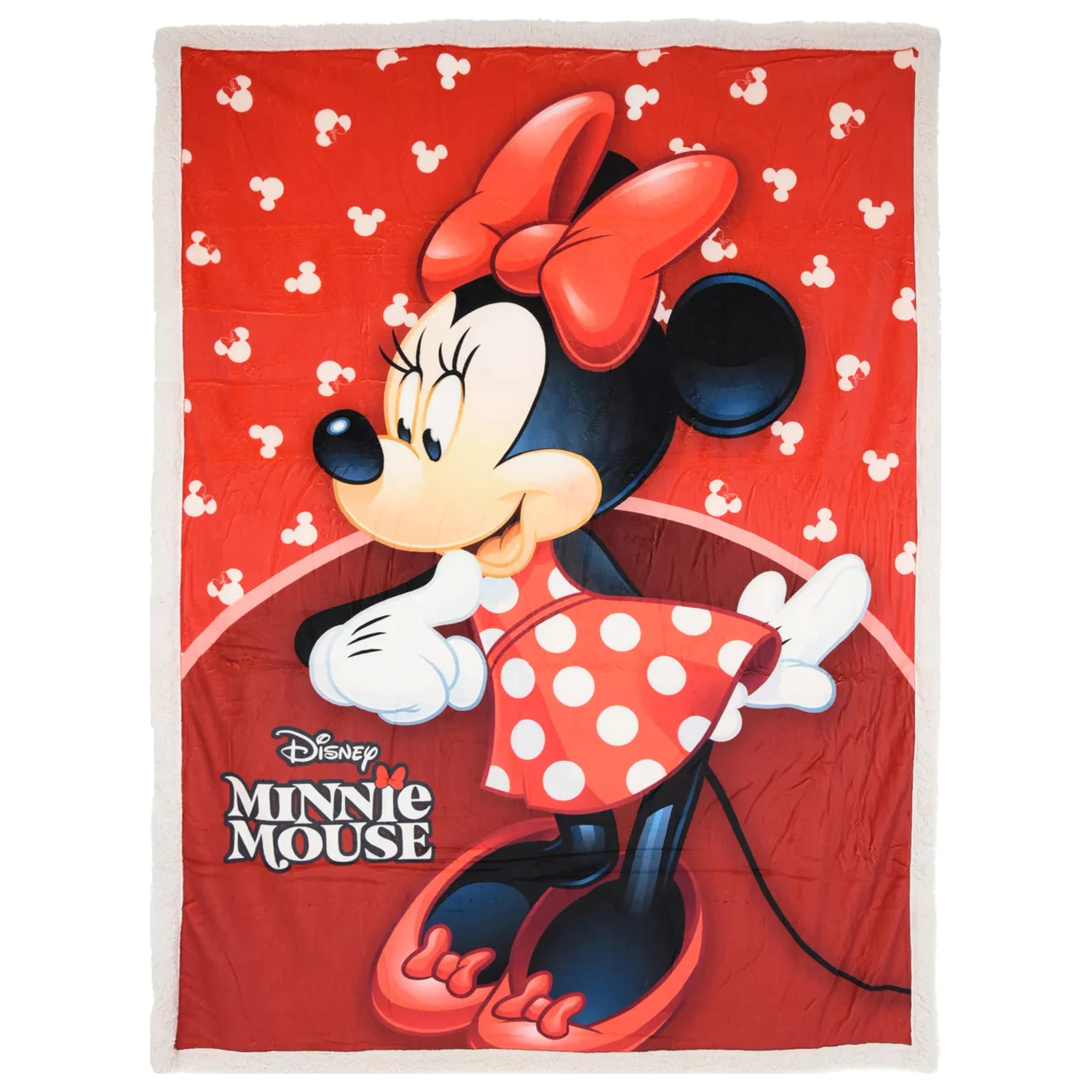 Disney Minnie Red Sherpa-Decke 140x190 cm Produktfoto