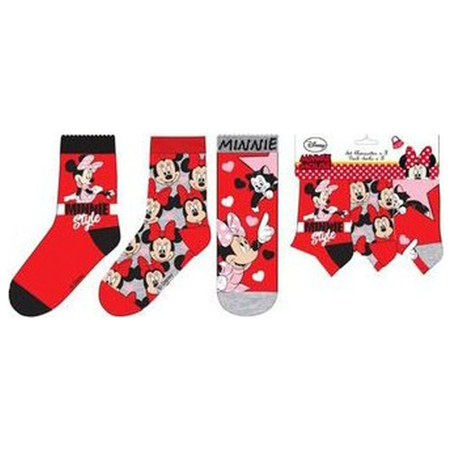 Disney Minnie Red Style Kinder Socken 27/30 Produktfoto
