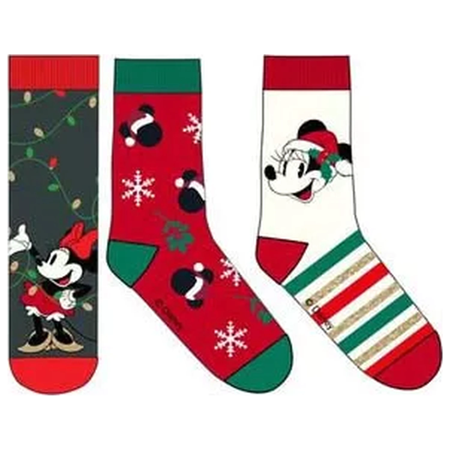 Disney Minnie Skylight Christmas Damen Socken Packung 36/38 Produktfoto