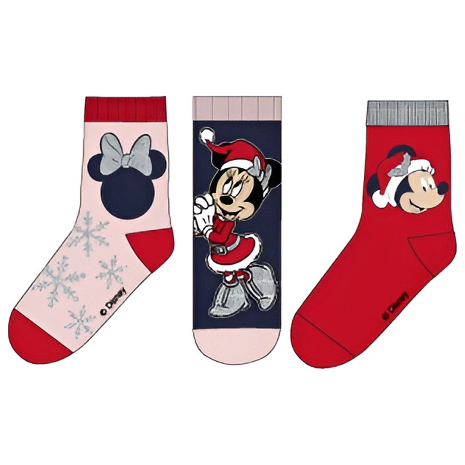 Disney Minnie Snow Blue Christmas Kinder Socken 27/30 Produktfoto