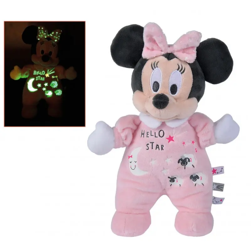 Disney Minnie weicher Glow in the Dark Plüschfigur 25cm Produktfoto