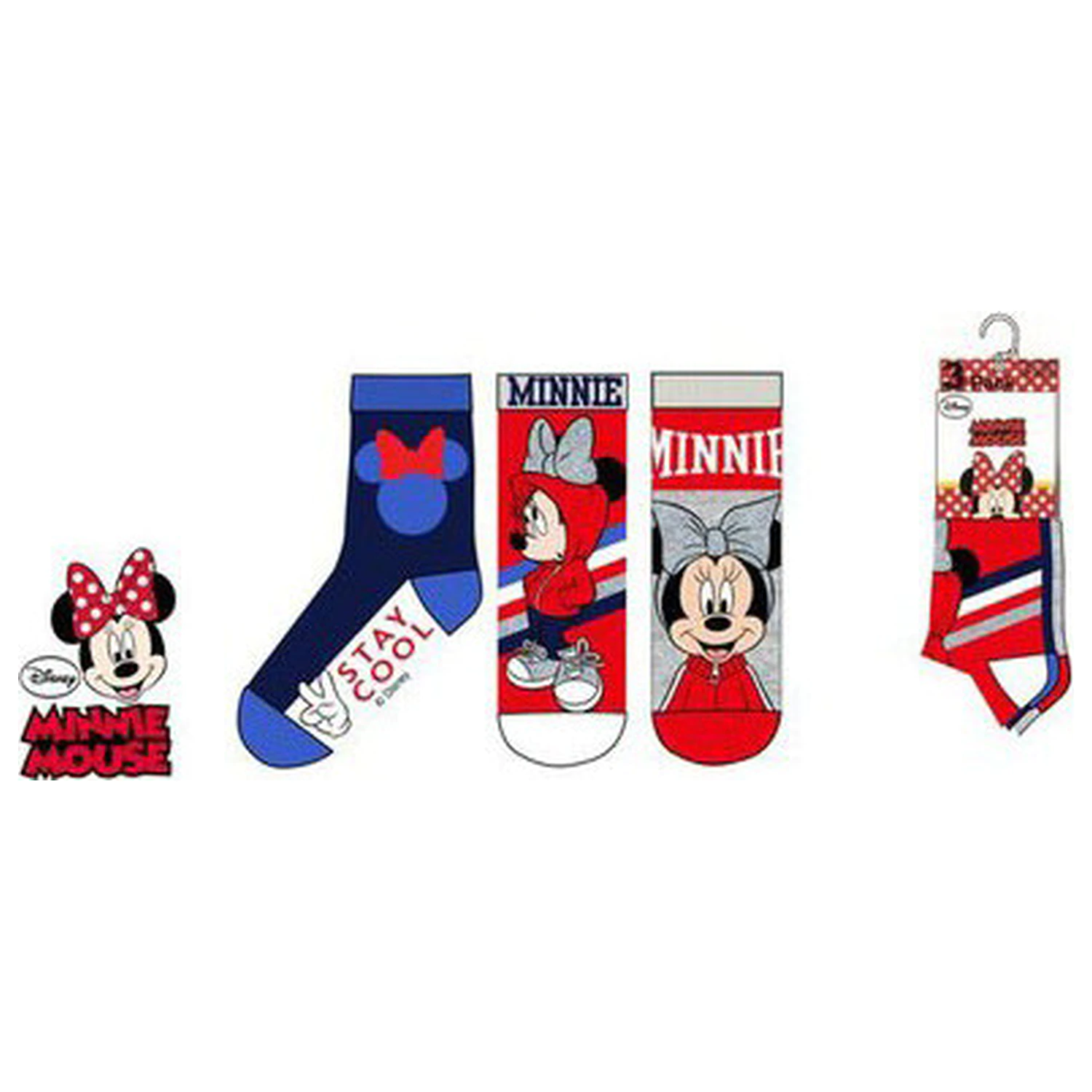 Disney Minnie Stay Cool Rote Kindersocken 31/34 Produktfoto