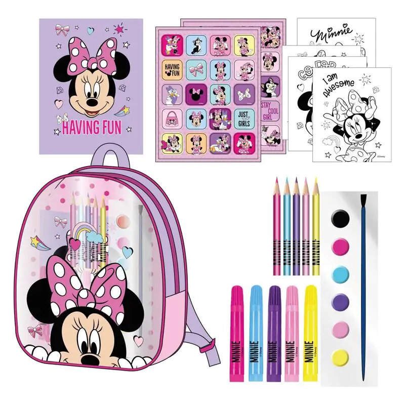 Disney Minnie Rucksack und Schreibwaren Set Produktfoto