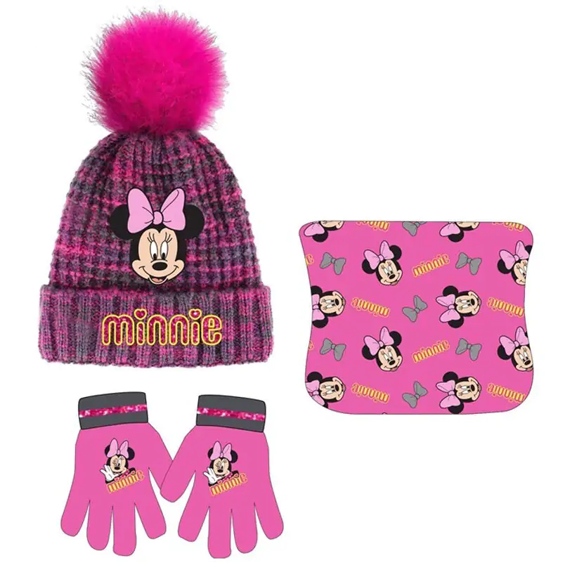 Disney Minnie Schlauchschal Mütze und Handschuh Set Produktfoto
