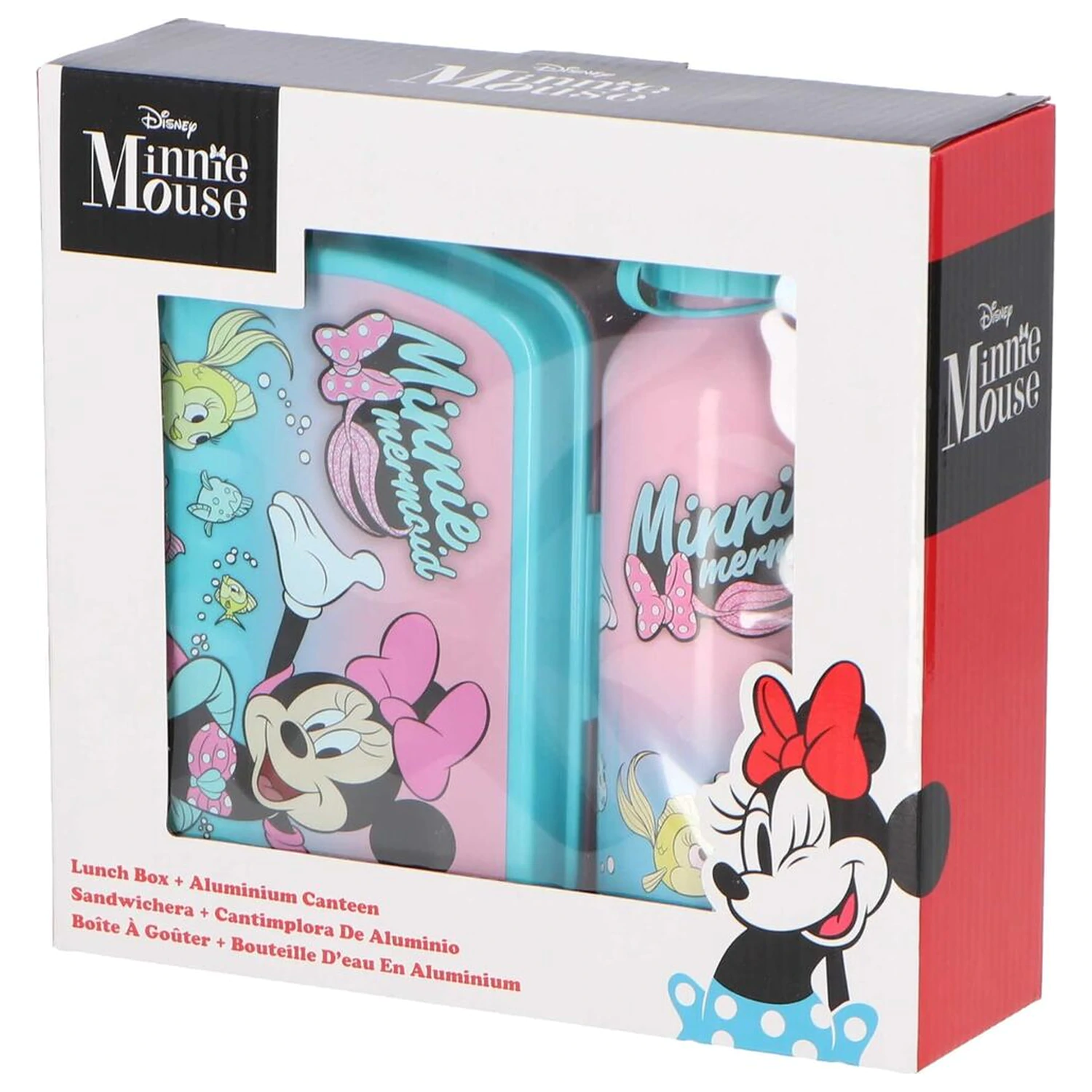 Disney Minnie Lunchbox + aluminium Flasche Set 500ml Produktfoto