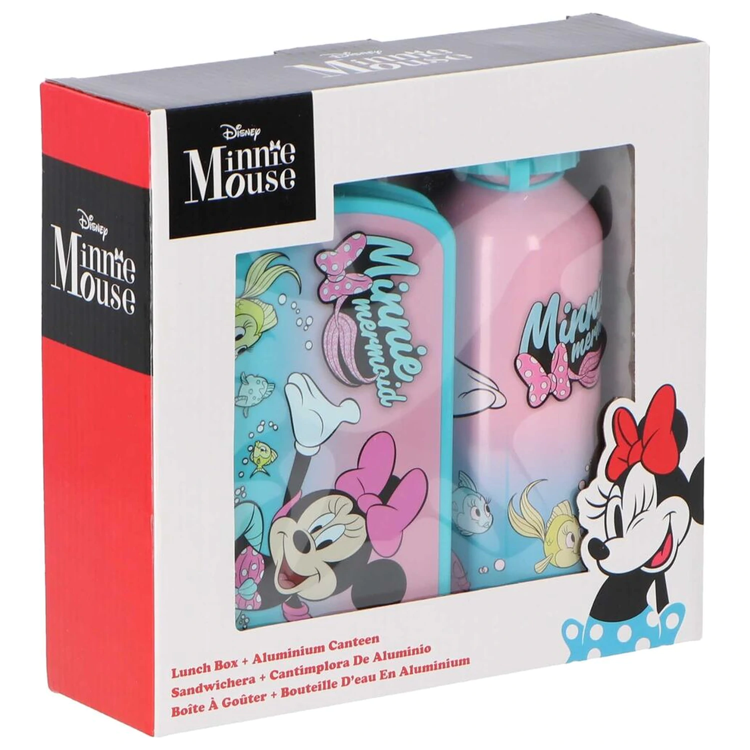 Disney Minnie Lunchbox + aluminium Flasche Set 500ml Produktfoto