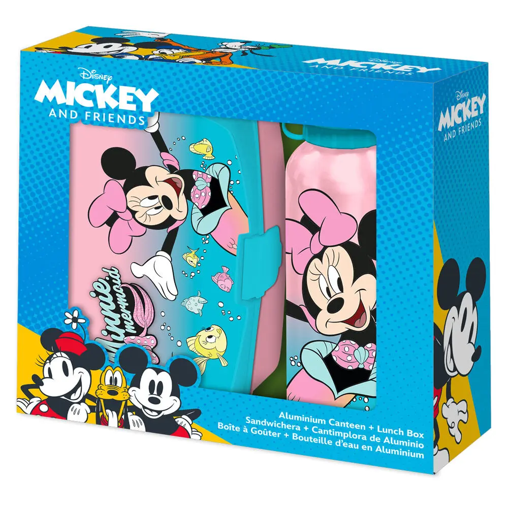 Disney Minnie Lunchbox + aluminium Flasche Set 500ml Produktfoto