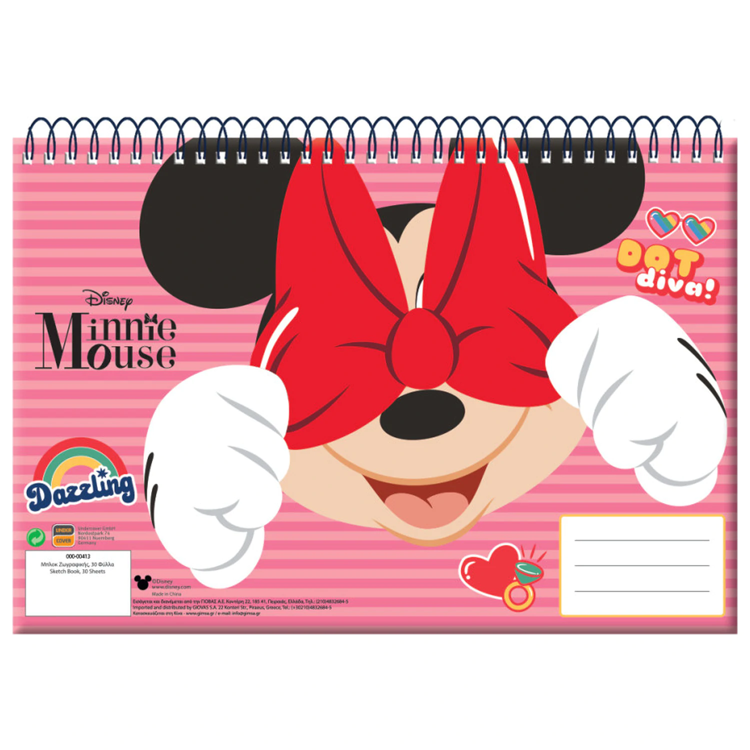 Disney Minnie Wink A/4 Spiral Skizzenbuch, 30 Blatt Produktfoto