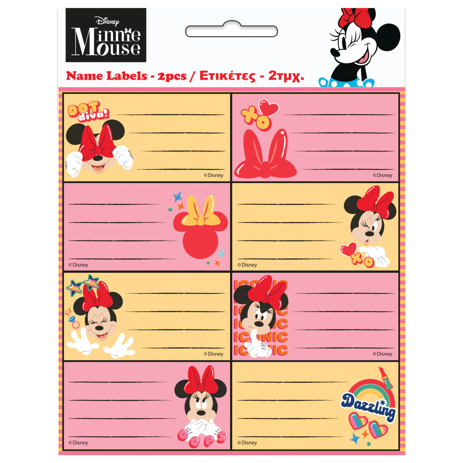 Disney Minnie Wink Notizbuch Etikett 16 Stück Produktfoto
