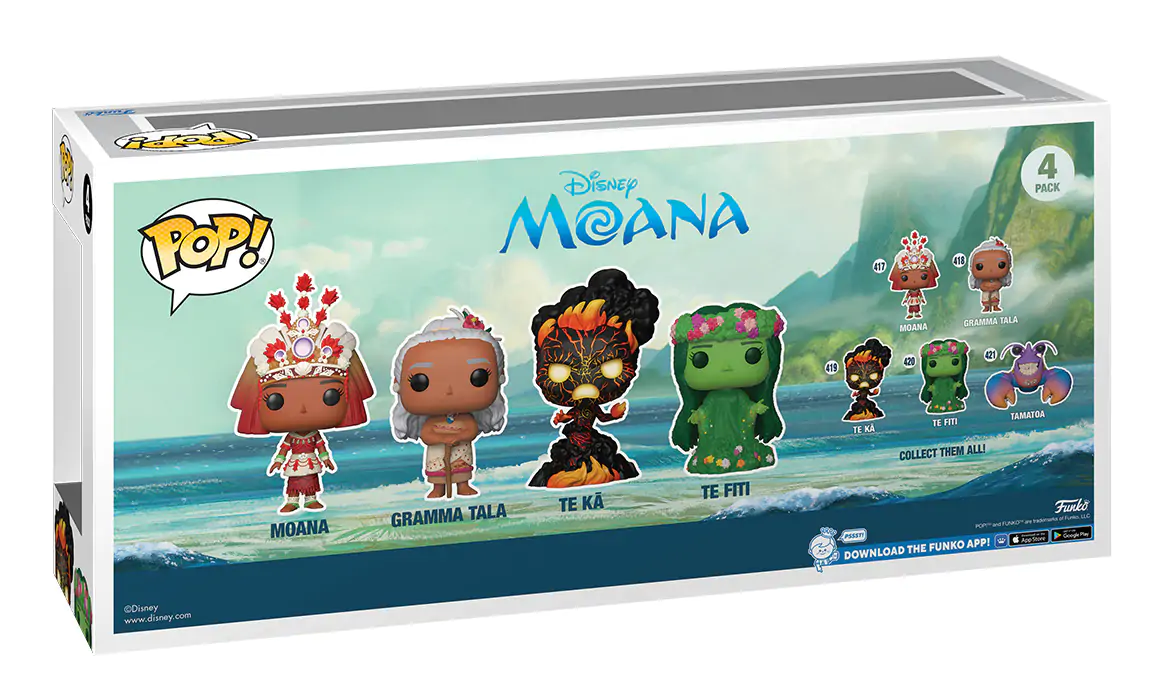 Disney POP! Movies Vinyl Figuren 4er-Pack Moana (GW) 9 cm Produktfoto