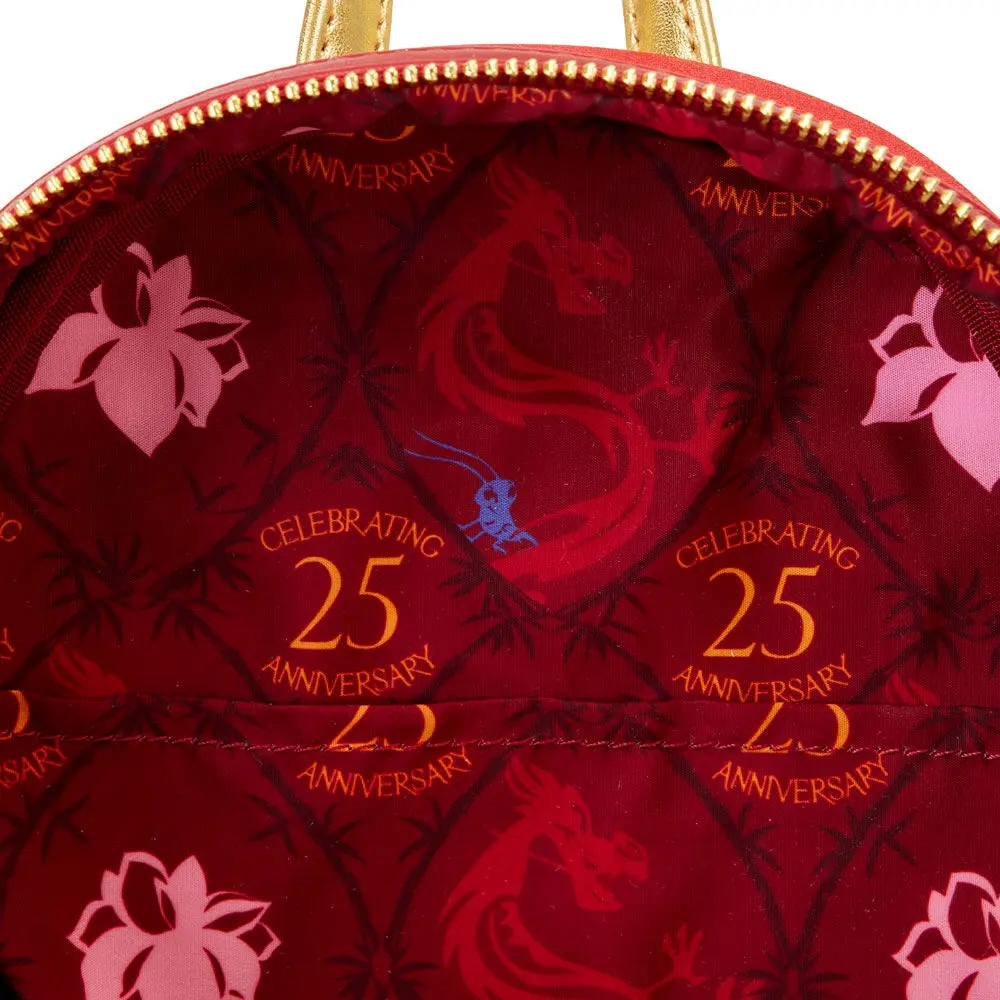 Loungefly Disney Mulan 25th Anniversary Mushu glitter Rucksack 26cm Produktfoto