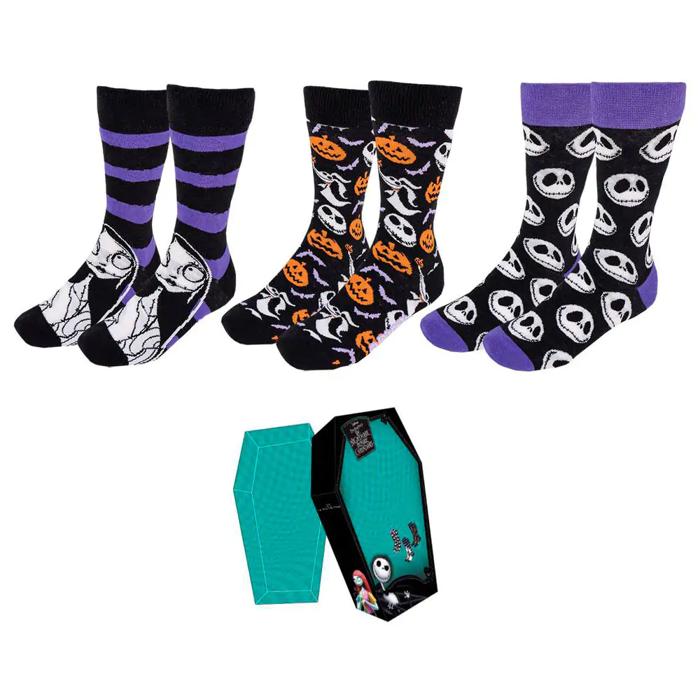 Nightmare before christmas Socken 3er-Pack Icons termékfotó