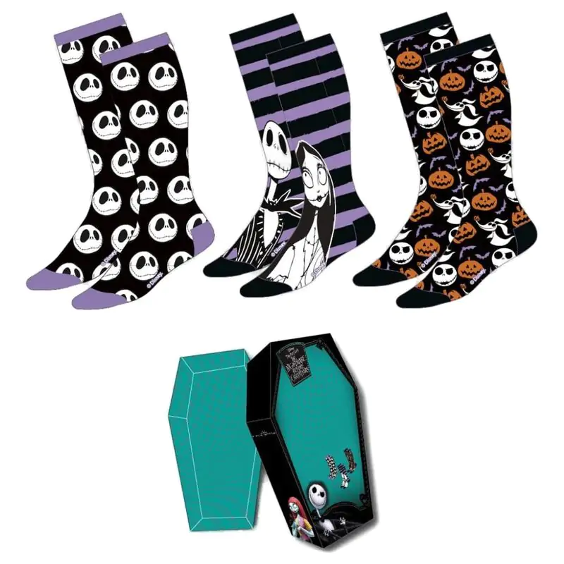 Disney Nightmare Before Christmas 3er-Pack Socken für Erwachsenehsen termékfotó