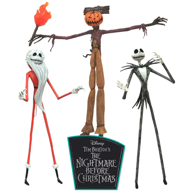 Nightmare before Christmas Actionfiguren 3er-Pack The Jobs of Jack Skellington 18 cm Produktfoto