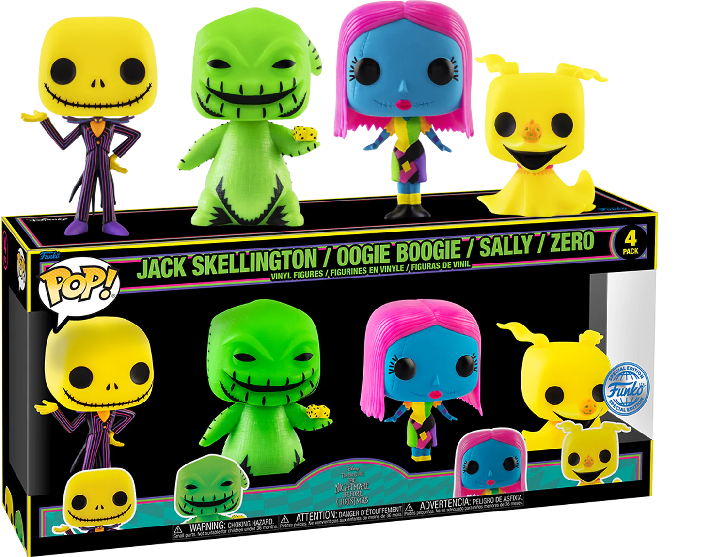 Disney POP! Movies Vinyl Figuren 4er-Pack Nightmare before Christmas (EMEA) 9 cm termékfotó